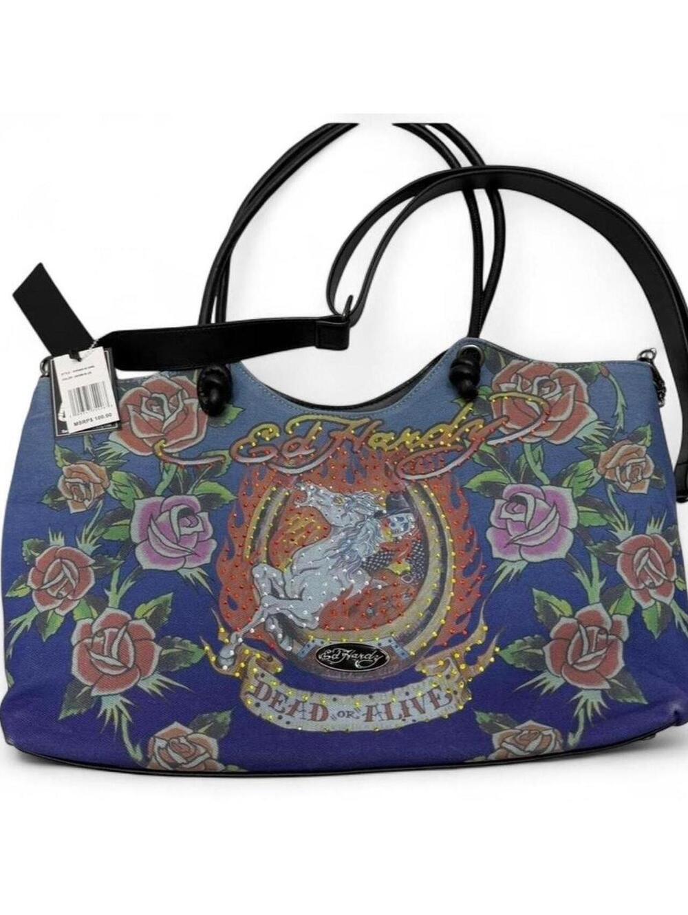 Ed Hardy Women's Blue and Multi Bag